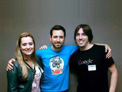 Aline, Cassiano e Rand Fishkin